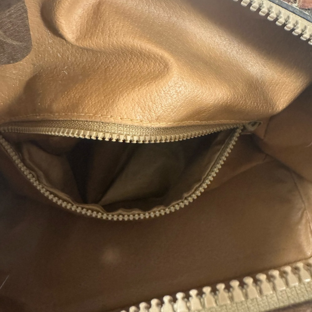 Celine Brown Monogram Canvas Bowling Satchel with Cognac Trim - Picture 8 of 13